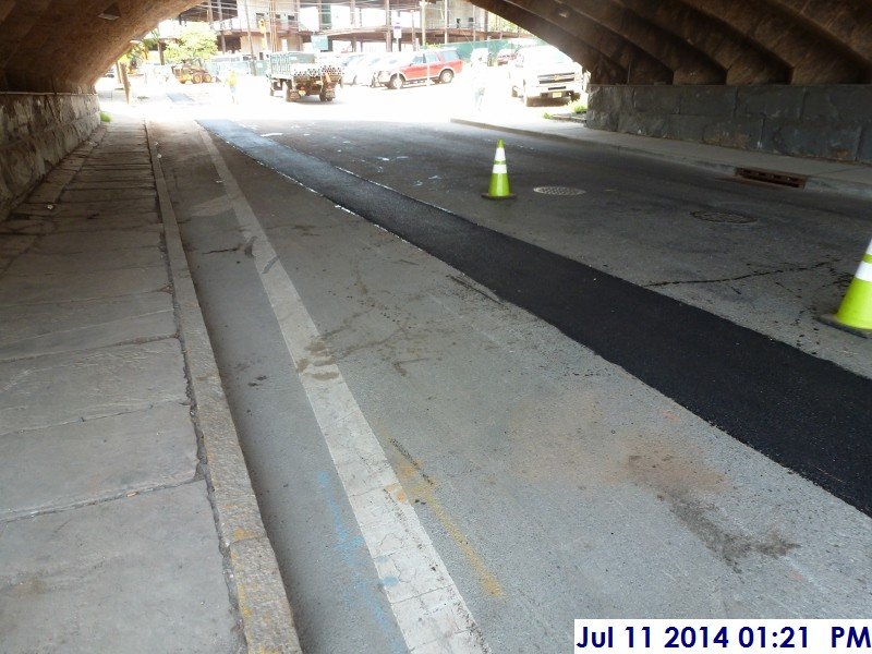 Paved Rahway Ave. under the bridge Facing the new Court Building (800x600)